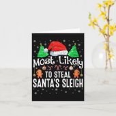 Frauen, die mit größter Wahrscheinlichkeit Weihnac Karte (Gelbe Blume)