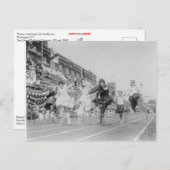 Frauen, die niedrige Hürden laufen Postkarte (Vorne/Hinten)