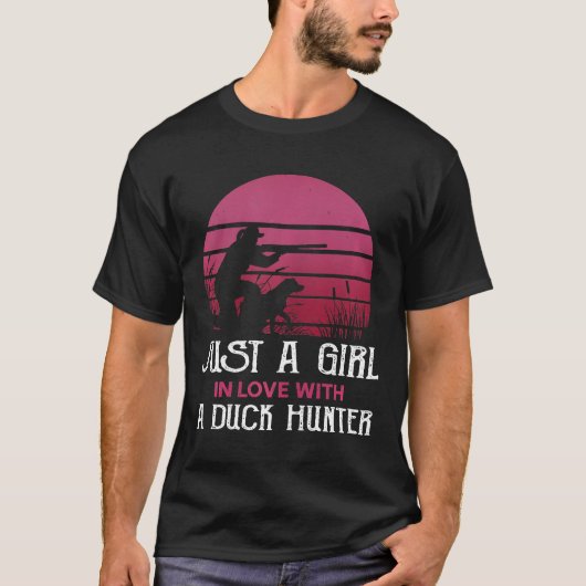 Frauen, die nur ein Mädchen in Liebe mit einer Ent T-Shirt (Vorderseite)