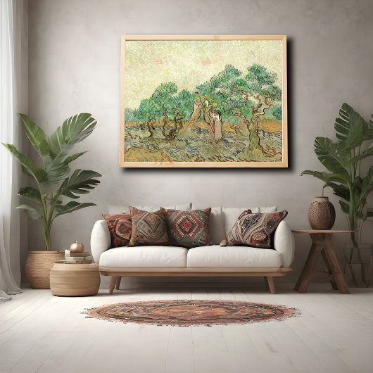 Frauen, die Oliven picken, Van Gogh Poster