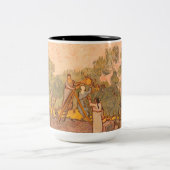 Frauen, die Oliven von van Gogh picken: Zweifarbige Tasse (Mittel)