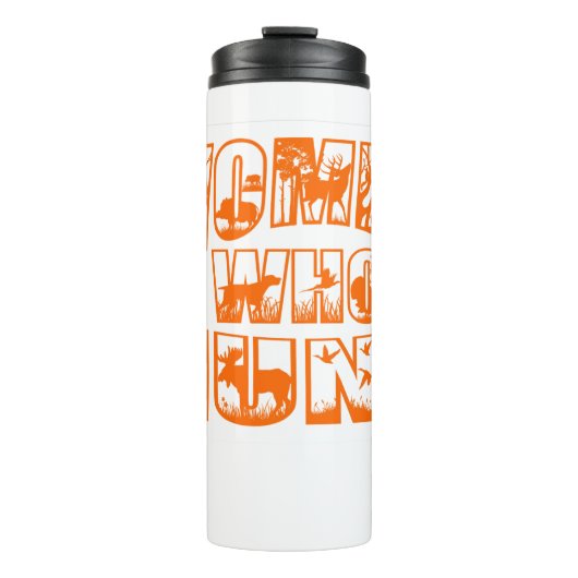Frauen, die Orange Logo-Thermaltumbler jagen Thermosbecher (Vorderseite)
