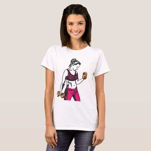 Frauen, die Personal Training Business gewichten T-Shirt (Vorne ganz)