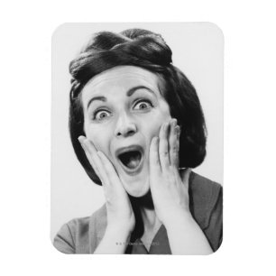 Frauen, die sich dem Gesicht stellen Magnet