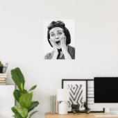 Frauen, die sich dem Gesicht stellen Poster (Heimbüro)