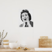 Frauen, die sich dem Gesicht stellen Poster (Küche)