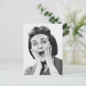 Frauen, die sich dem Gesicht stellen Postkarte (Stehend Vorderseite)