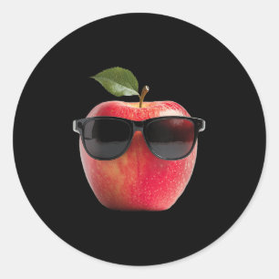 Frauen, die Sungles tragen Funny Fruit Costume Gra Runder Aufkleber