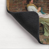 Frauen, die über der Gartenmauer chatten (Klatsch) Mousepad (Ecke)