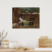 Frauen, die über der Gartenmauer chatten (Klatsch) Poster (Küche)