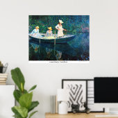 Frauen, die von Claude Monet fischen Poster (Heimbüro)