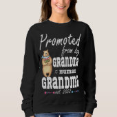 Frauen, die von der Hundegrima zum menschlichen Om Sweatshirt (Vorderseite)