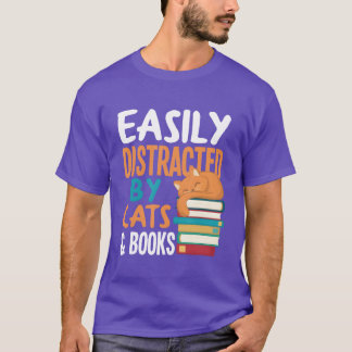 Frauen, die von Katzen-Büchern Katzenkotelett leic T-Shirt