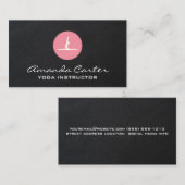 Frauen, die Yoga machen | Lederuntergrund Visitenkarte (Vorne/Hinten)