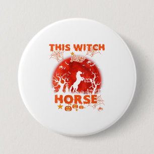 Frauen Diese Hexe Liebe Pferde Shirt Hallowage Button