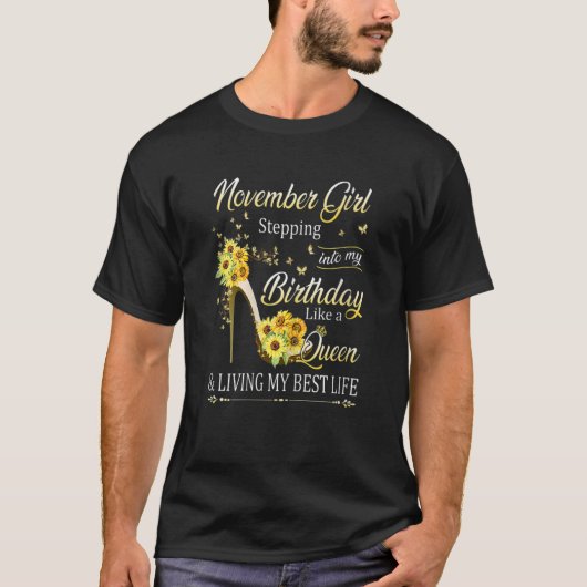 Frauen Diese Königin war im November Geboren, mein T-Shirt (Vorderseite)