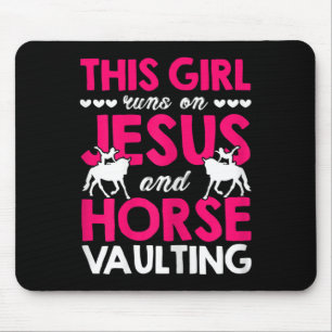 Frauen dieses Mädchen läuft auf Jesus und Pferd ge Mousepad