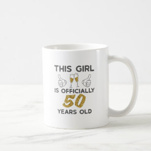 Frauen dieses Mädchen offiziell 50 Jahre 50. Gebur Kaffeetasse