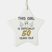 Frauen dieses Mädchen offiziell 50 Jahre 50. Gebur Keramik Ornament (Rechts)