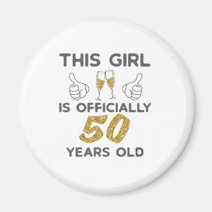 Frauen dieses Mädchen offiziell 50 Jahre 50. Gebur Magnet