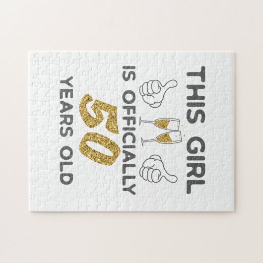 Frauen dieses Mädchen offiziell 50 Jahre 50. Gebur Puzzle (Horizontal)