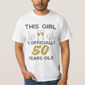 Frauen dieses Mädchen offiziell 50 Jahre 50. Gebur T-Shirt (Vorderseite)