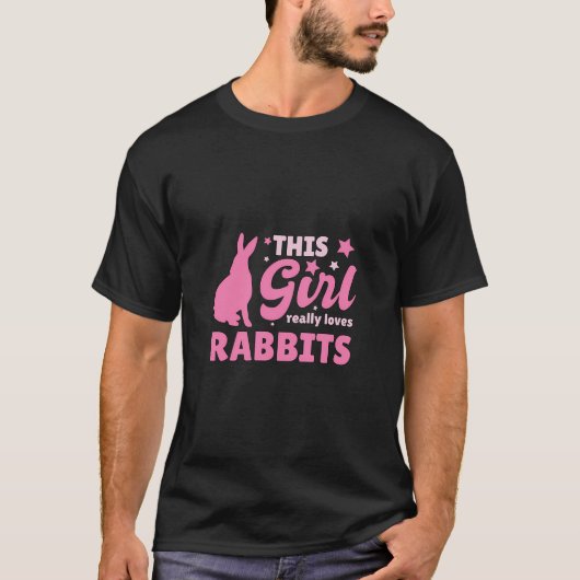 Frauen dieses Mädchen wirklich Lieben Rabbits Rabb T-Shirt (Vorderseite)