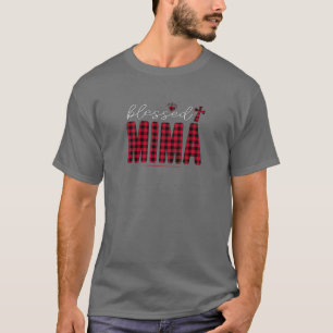 Frauen dieses segne Omi Weihnachtsleopard Karierte T-Shirt