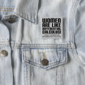 Frauen Differentialrechnung Lustiger Knopf Button (Beispiel)