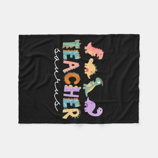 Frauen Dinosaur Lehrerin Teachersaurus Rex Funny D Fleecedecke (Vorderseite (Horizontal))