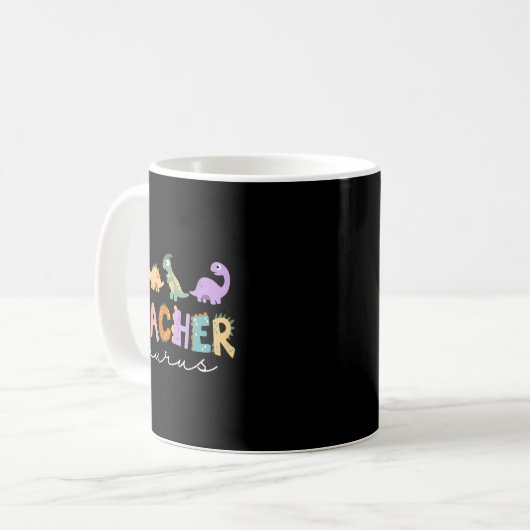 Frauen Dinosaur Lehrerin Teachersaurus Rex Funny D Kaffeetasse (Vorderseite Links)