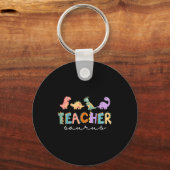 Frauen Dinosaur Lehrerin Teachersaurus Rex Funny D Schlüsselanhänger (Vorderseite)