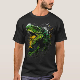 Frauen Dinosaurier Männer Frauen Kinder VNeck 28 T-Shirt