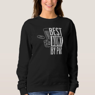 Frauen Disc Golf Beste Tante By Par Disc Golf Tan Sweatshirt