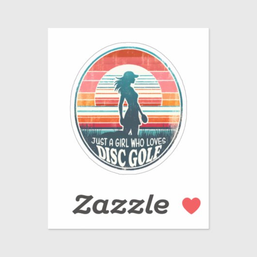Frauen Disc Golf - Frisbee Golf Female Aufkleber (Blatt)