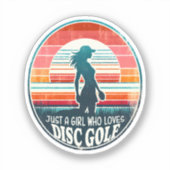 Frauen Disc Golf - Frisbee Golf Female Aufkleber (Vorderseite)