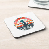 Frauen Disc Golf - Frisbee Golf Female Getränkeuntersetzer (Linke Seite)