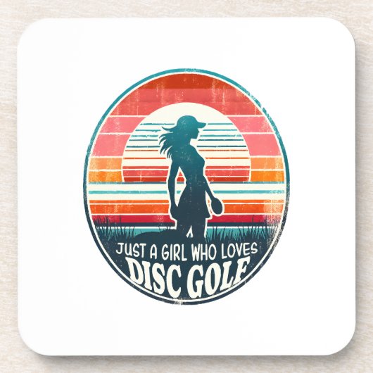 Frauen Disc Golf - Frisbee Golf Female Getränkeuntersetzer (Vorderseite)