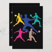 Frauen dodgeball Player für Männer Gaga Ball dodge Einladung (Vorne/Hinten)