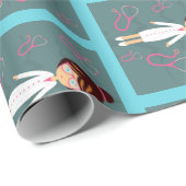 Frauen-Doktor Packpapier (Rolleneckpunkt)