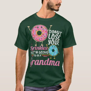 Frauen Donut Sprinkles Oma Baby Reveal Gender T-Shirt