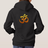 Frauen doppelseitige Yoga Om Mantra Symbol Gold Su Hoodie (Rückseite)