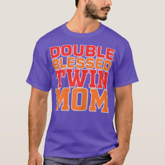 Frauen doppelt gesegnete doppelte Mama Schwangersc T-Shirt