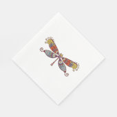 Frauen Dragonfly farbenfrohe Grafik Serviette (Ecke)
