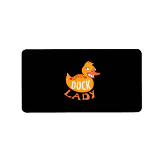 Frauen Duck Lady Geschenk Duckling und Ducky Adressaufkleber