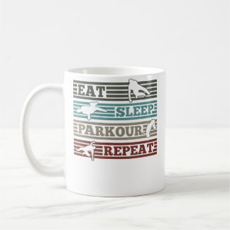 Frauen Eat Sleep Parkour Repeat Läufer Parkour Kaffeetasse