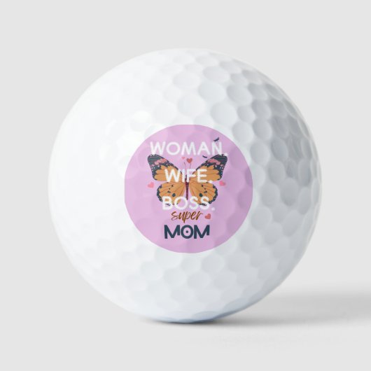 Frauen, Ehefrau, Chef, super Mom Golfball (Vorderseite)