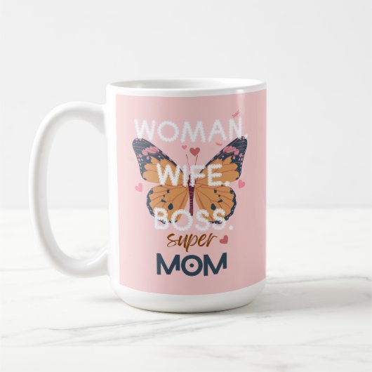 Frauen, Ehefrau, Chef, super Mom Kaffeetasse (Links)
