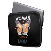 Frauen, Ehefrau, Chef, super Mom Laptopschutzhülle (Vorderseite Links)