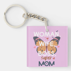 Frauen, Ehefrau, Chef, super Mom Schlüsselanhänger